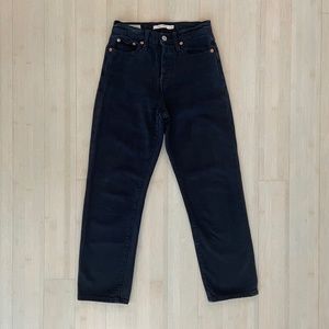 Levi's Wedgie Straight Fit Jeans in Black Sprout